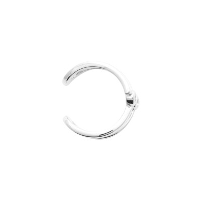 Boucles d'oreilles en argent rhodié et oxyde de zirconium