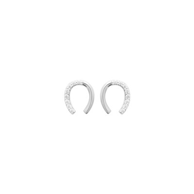 Boucles d'oreilles en argent et oxyde de zirconium