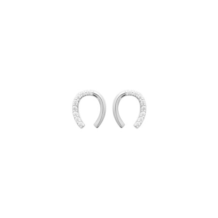 Boucles d'oreilles en argent et oxyde de zirconium