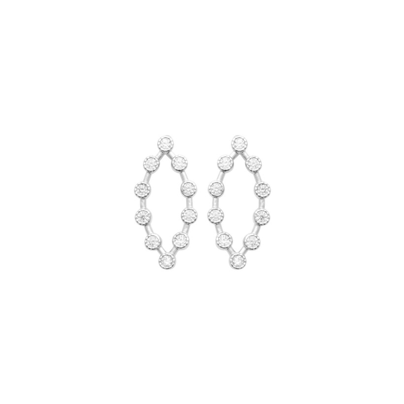 Boucles d'oreilles en argent et oxyde de zirconium