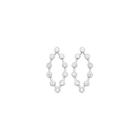 Boucles d'oreilles en argent et oxyde de zirconium