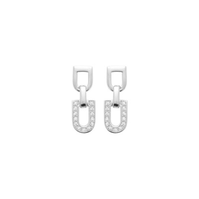 Boucles d'oreilles en argent et oxyde de zirconium