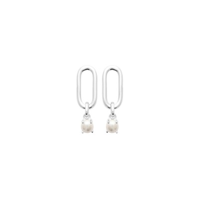 Boucles d'oreilles en argent et perle de culture