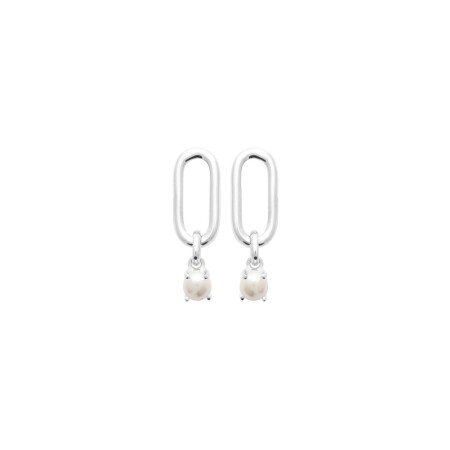 Boucles d'oreilles en argent et perle de culture