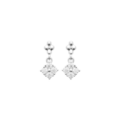 Boucles d'oreilles en argent et oxyde de zirconium