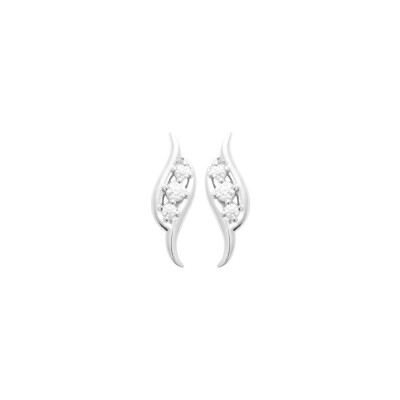 Boucles d'oreilles en argent et oxyde de zirconium