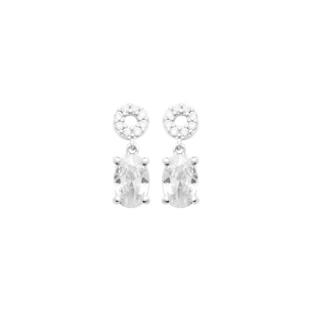 Boucles d'oreilles en argent et oxyde de zirconium