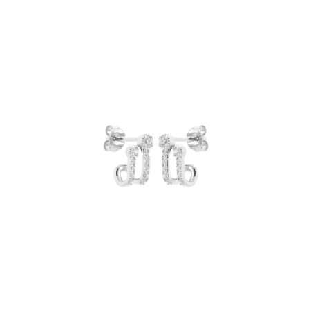 Boucles d'oreilles en argent et oxyde de zirconium