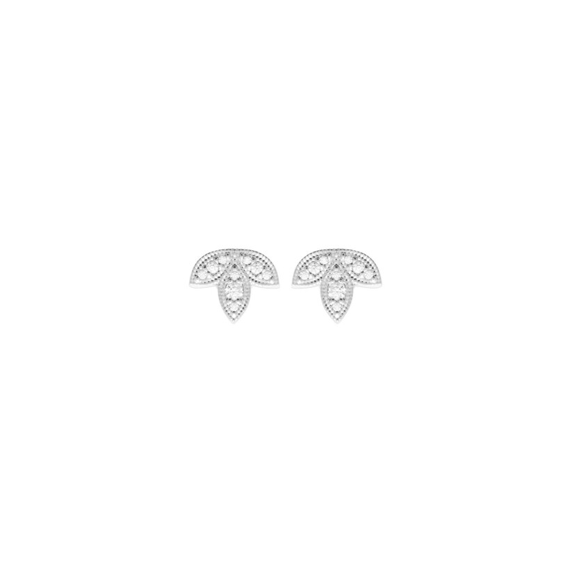 Boucles d'oreilles en argent et oxyde de zirconium