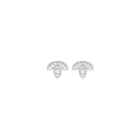 Boucles d'oreilles en argent et oxyde de zirconium