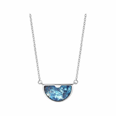Collier en acier pierre chrysocolle 38+7cm