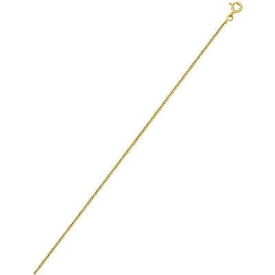 Collier chaîne maille gourmette en plaqué or, taille 55cm