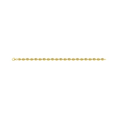 Bracelet chaîne maille grain de café en plaqué or