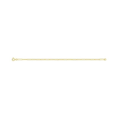 Bracelet chaîne maille forçat rectangle en plaqué or