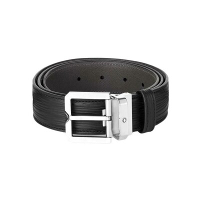 Montblanc square buckle belt in leather, 35mm