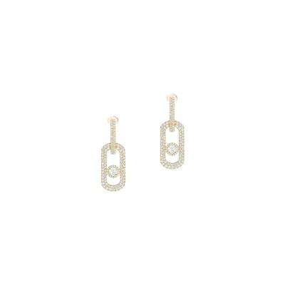 Boucles d'oreilles Messika So Move XL en or jaune et diamants