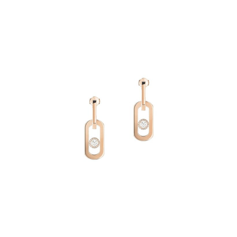 Messika So Move XL earrings, rose gold and diamonds