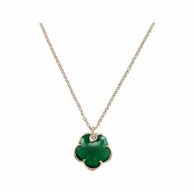 Pendentif Pasquale Bruni Petit Joli' en or rose, agate verte et diamants blancs