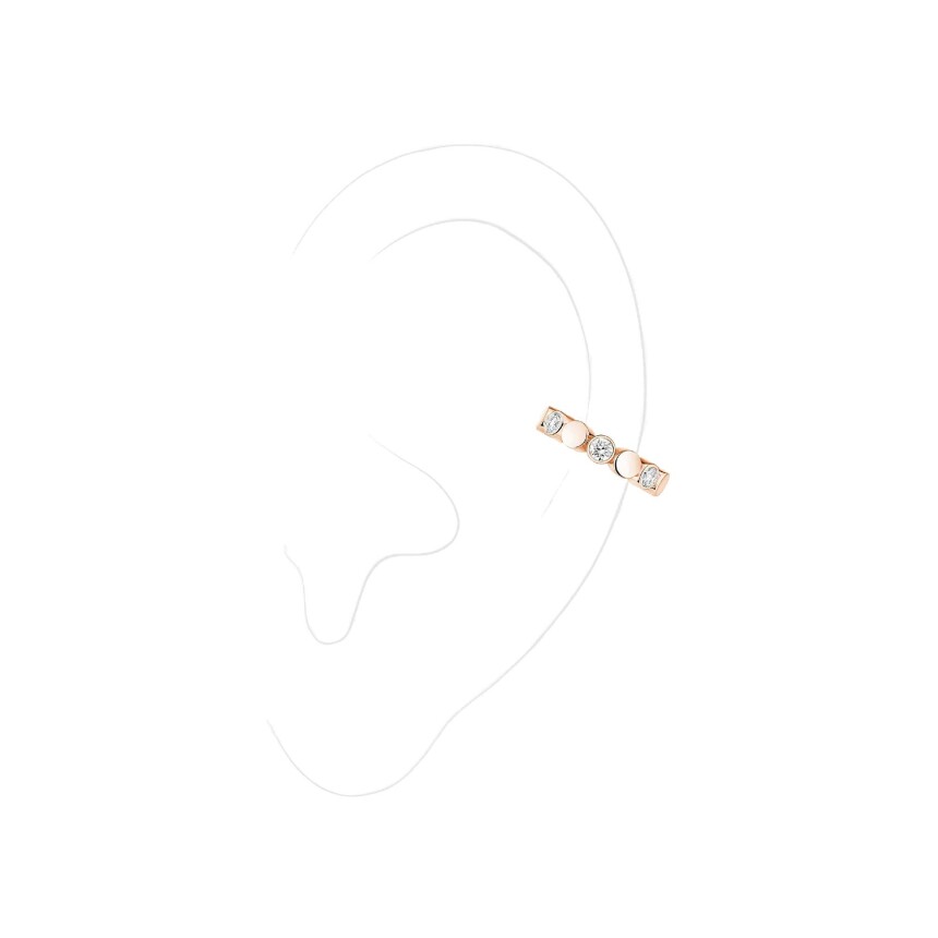 Mono boucle d\'oreille Messika D-Vibes en or rose et diamants