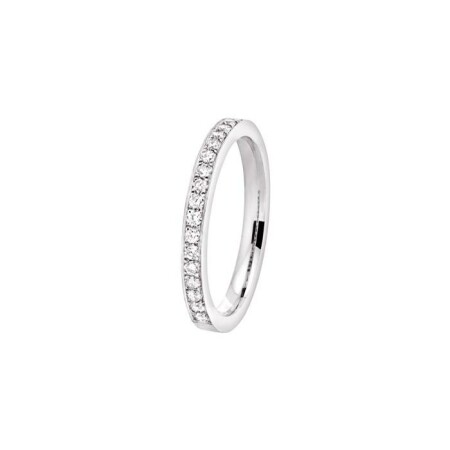 Alliance Coralie en or blanc palladié et diamants de 0.50ct