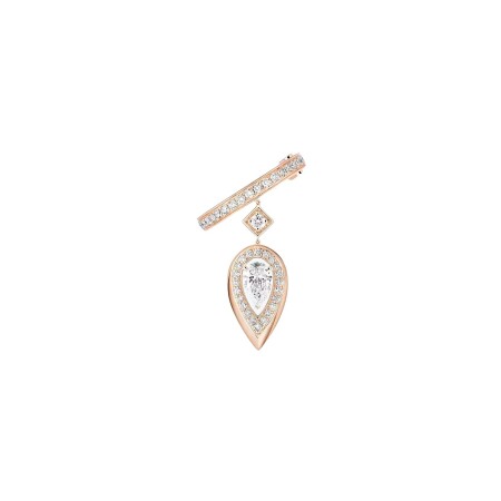 Boucle d'oreille clip Messika Fiery en or rose et diamants 0.10ct