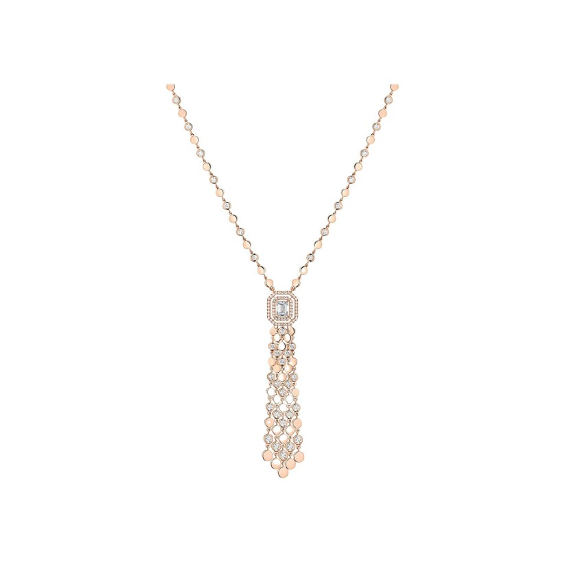 Messika Pompon D-Vibes necklace, rose gold, diamonds