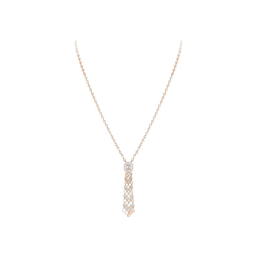 Messika Pompon D-Vibes necklace, rose gold, diamonds