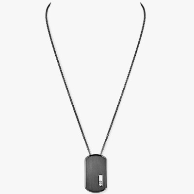 Messika Move Titanium GM Graphite in titanium, diamond necklace