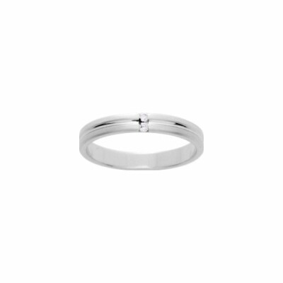 Alliance en or blanc et diamants de 0.02ct