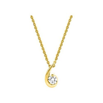 Collier en plaqué or et oxyde de zirconium