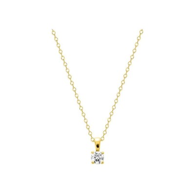 Collier en plaqué or et oxyde de zirconium