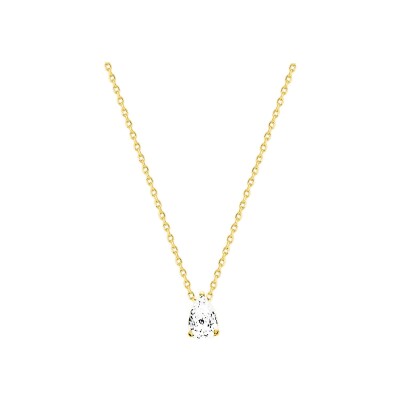 Collier en plaqué or et oxyde de zirconium