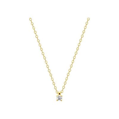 Collier en plaqué or et oxyde de zirconium