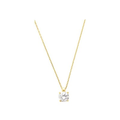 Collier en plaqué or et oxyde de zirconium
