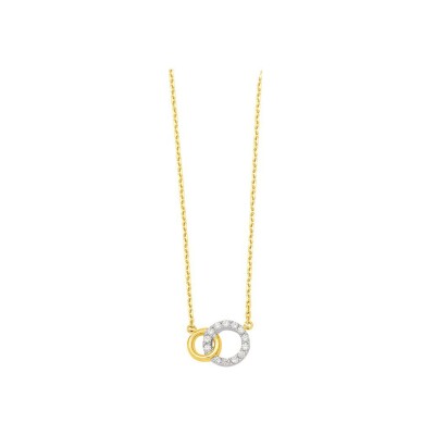 Collier en plaqué or et oxyde de zirconium
