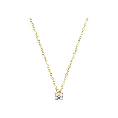 Collier en plaqué or et oxyde de zirconium