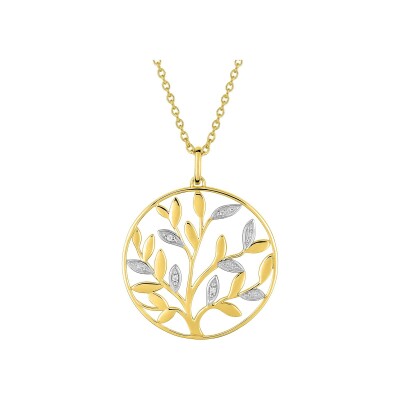 Collier en plaqué or et oxyde de zirconium