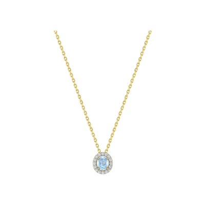 Collier en plaqué or et oxyde de zirconium