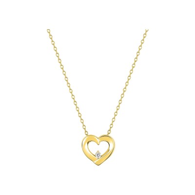 Collier en plaqué or et oxyde de zirconium
