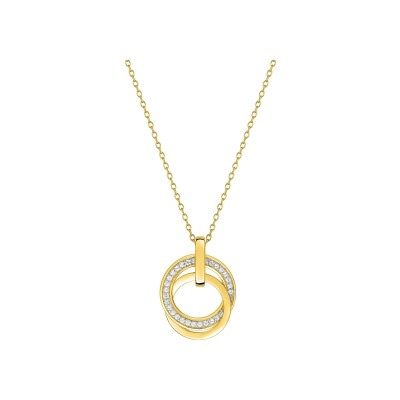 Collier en plaqué or et oxyde de zirconium