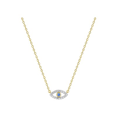 Collier en plaqué or et oxyde de zirconium