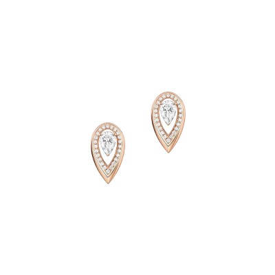 Boucles d'oreilles Messika Fiery en or rose et diamants 2x0.25ct