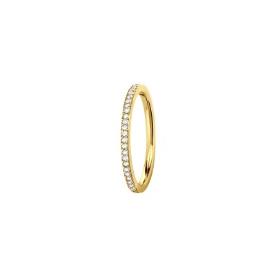 Alliance Les Essentielles Mini-Coralie en or jaune et diamants serti de 0.14ct, largeur 1.5mm