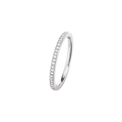 Alliance Mini-Coralie en or blanc palladié et diamants de 0.14ct