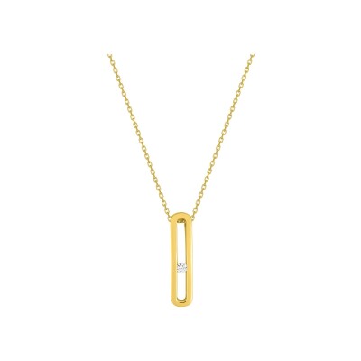 Collier en plaqué or et oxyde de zirconium