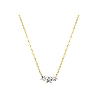 Collier en plaqué or et oxyde de zirconium