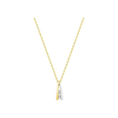 Collier en plaqué or et oxyde de zirconium