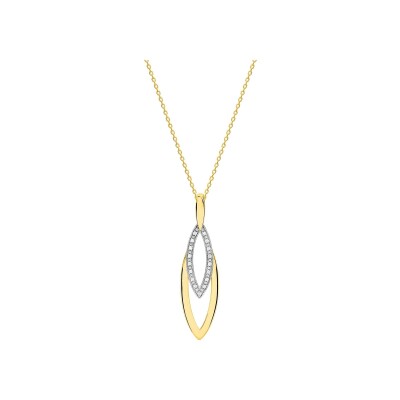 Collier en plaqué or et oxyde de zirconium
