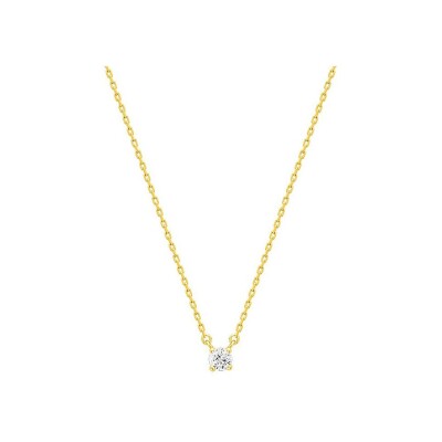 Collier en plaqué or et oxyde de zirconium
