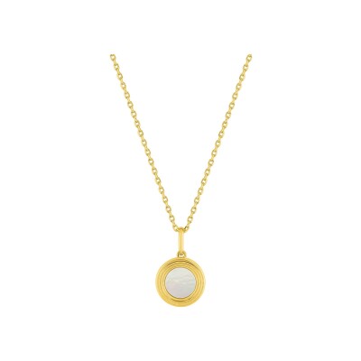 Collier en plaqué or et nacre